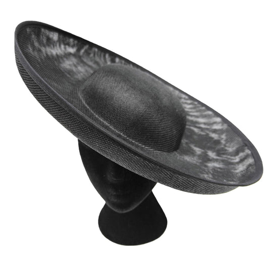 black large wide brim DIY fascinator base wedding hat Kentucky Derby Ascot