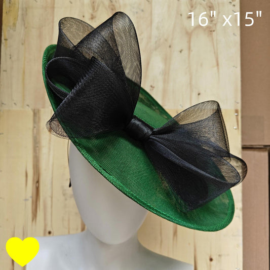 green black fascinator wedding hatinator hat Kentucky Derby Royal Ascot bow