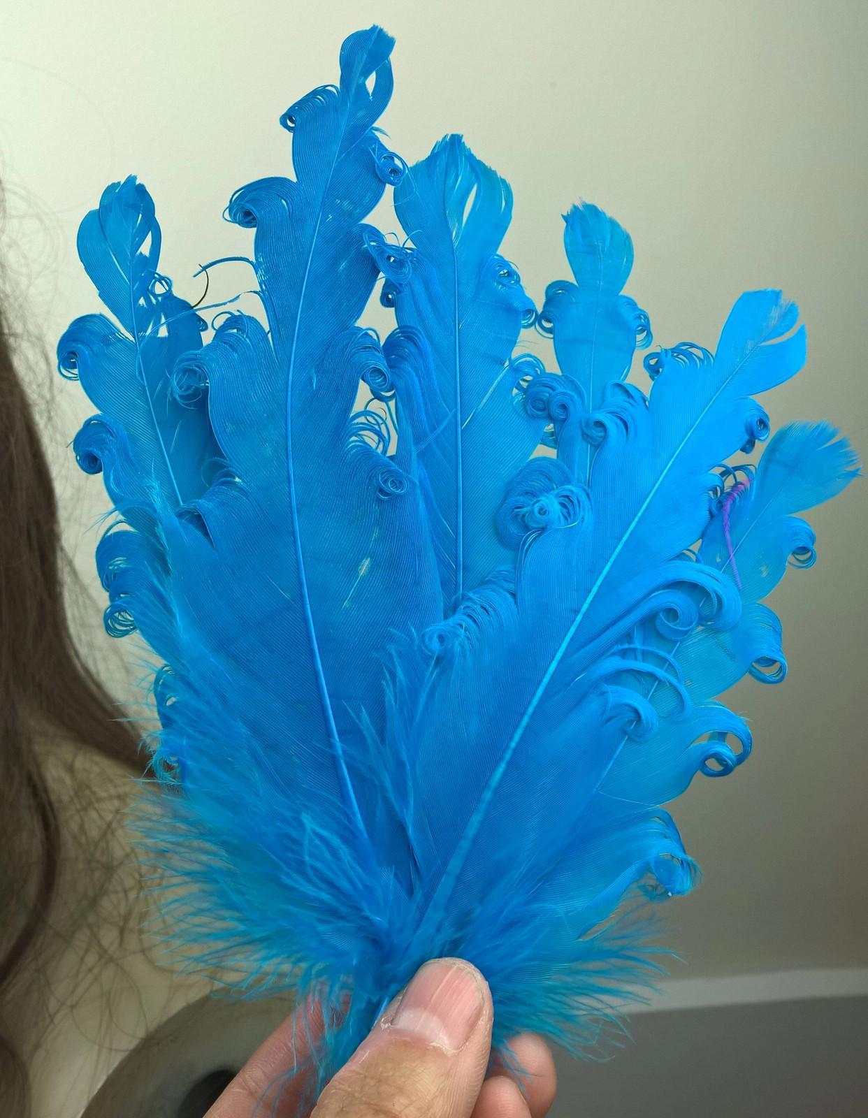 turqouise feather fascinator millinery hair clip wedding piece ascot race dance