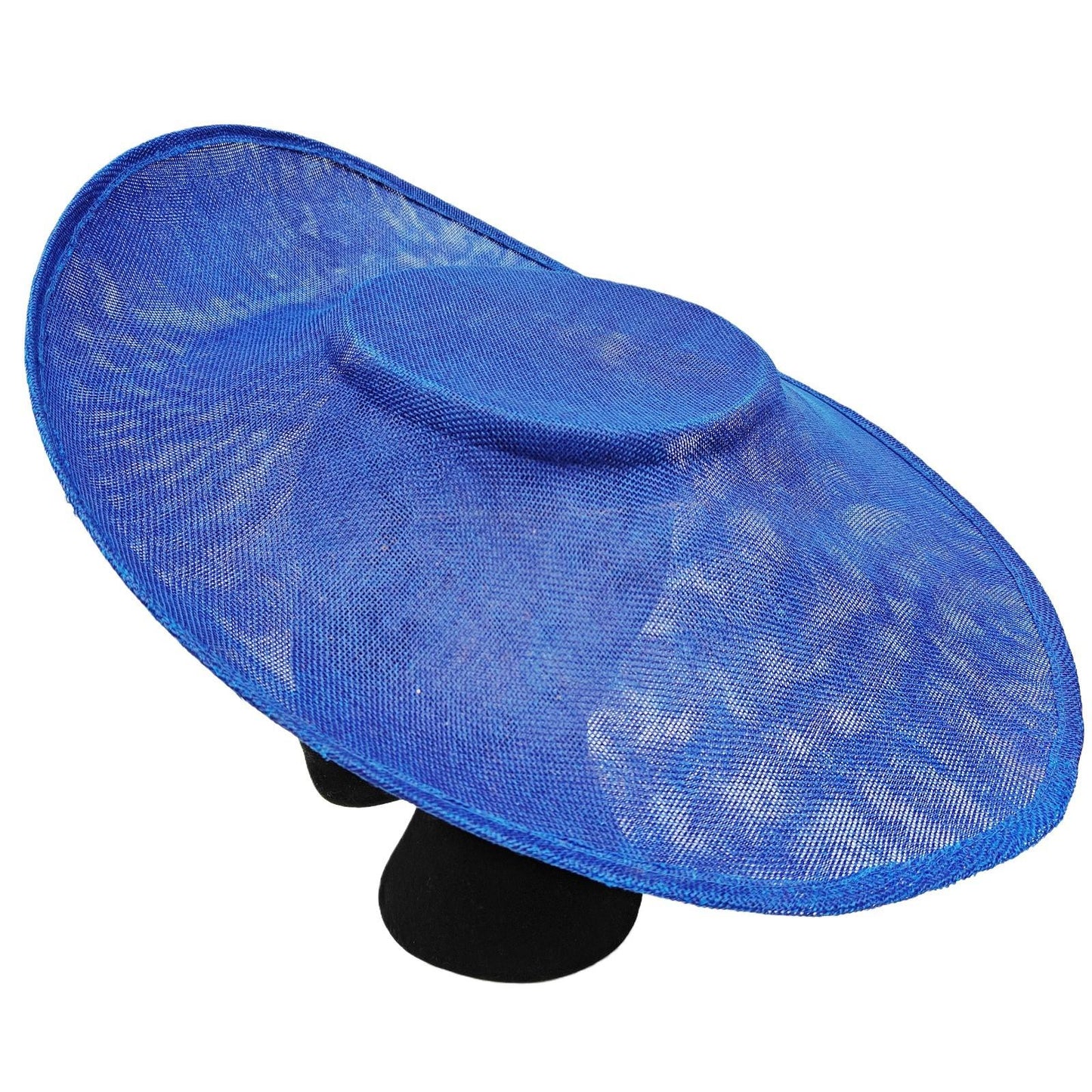 royal blue large wide brim DIY fascinator base wedding hat Kentucky Derby Ascot