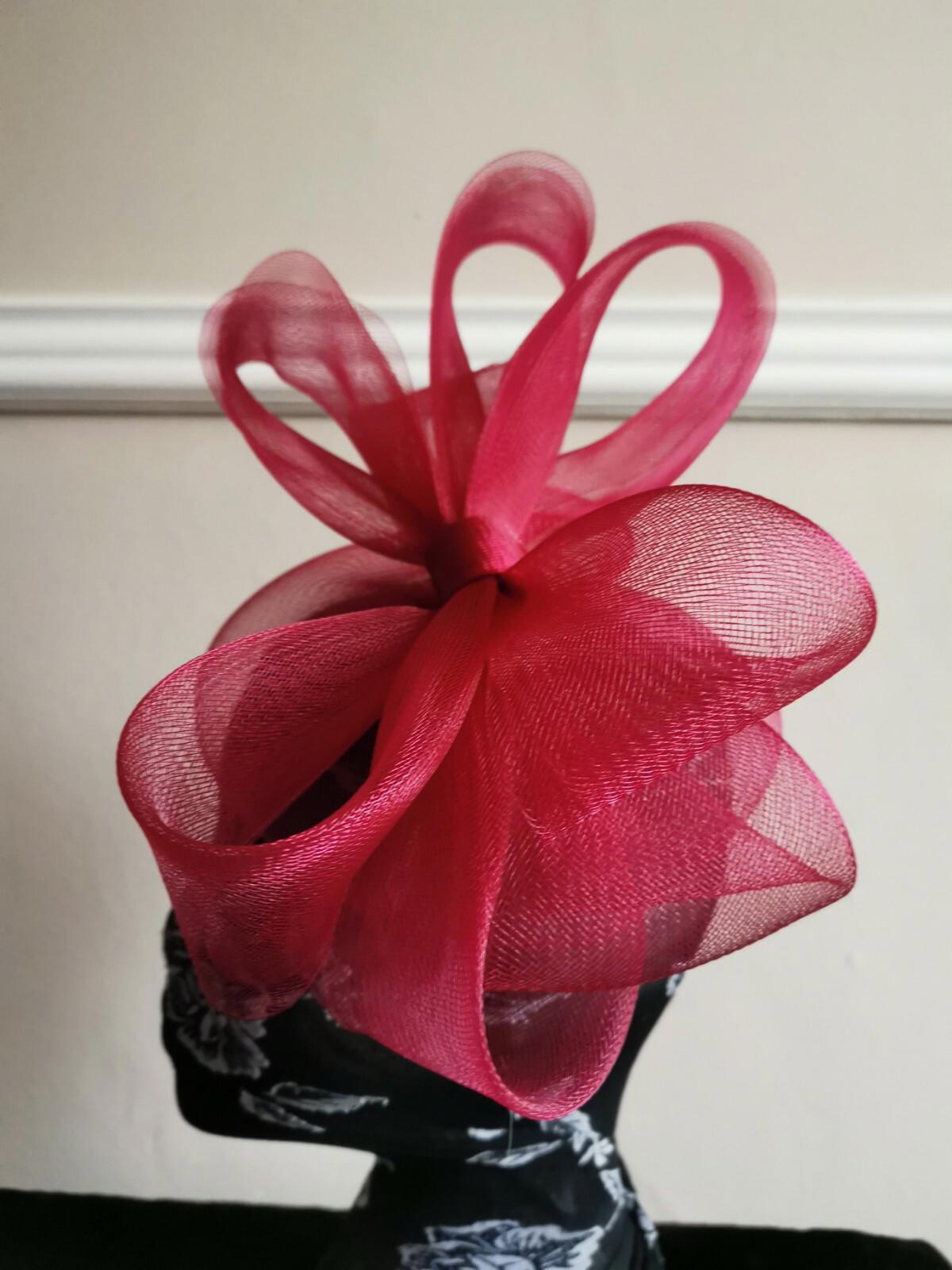 dark red burgundy fascinator millinery burlesque headband wedding hat hair piece