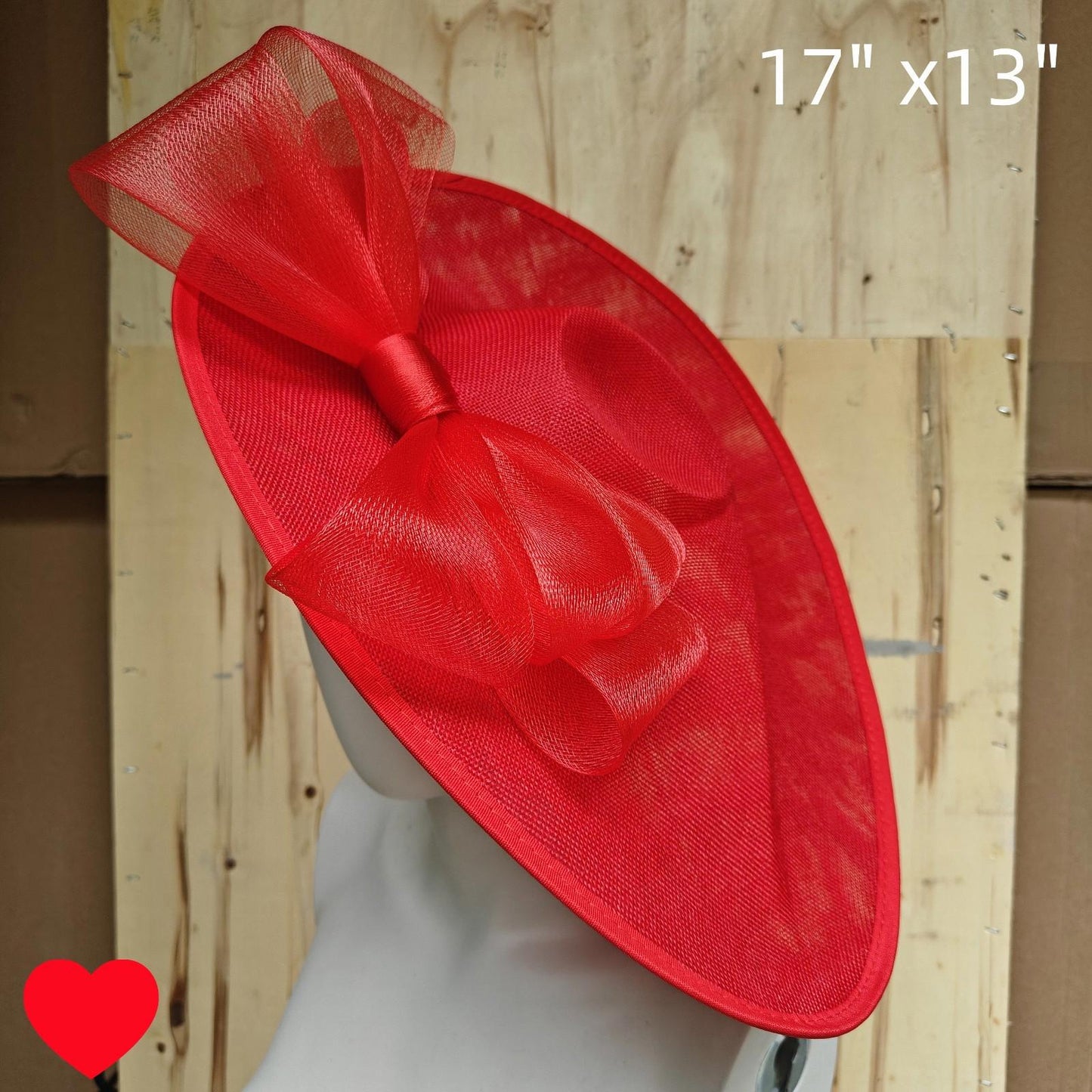 red fascinator wedding hatinator hat Kentucky Derby Royal Ascot bow