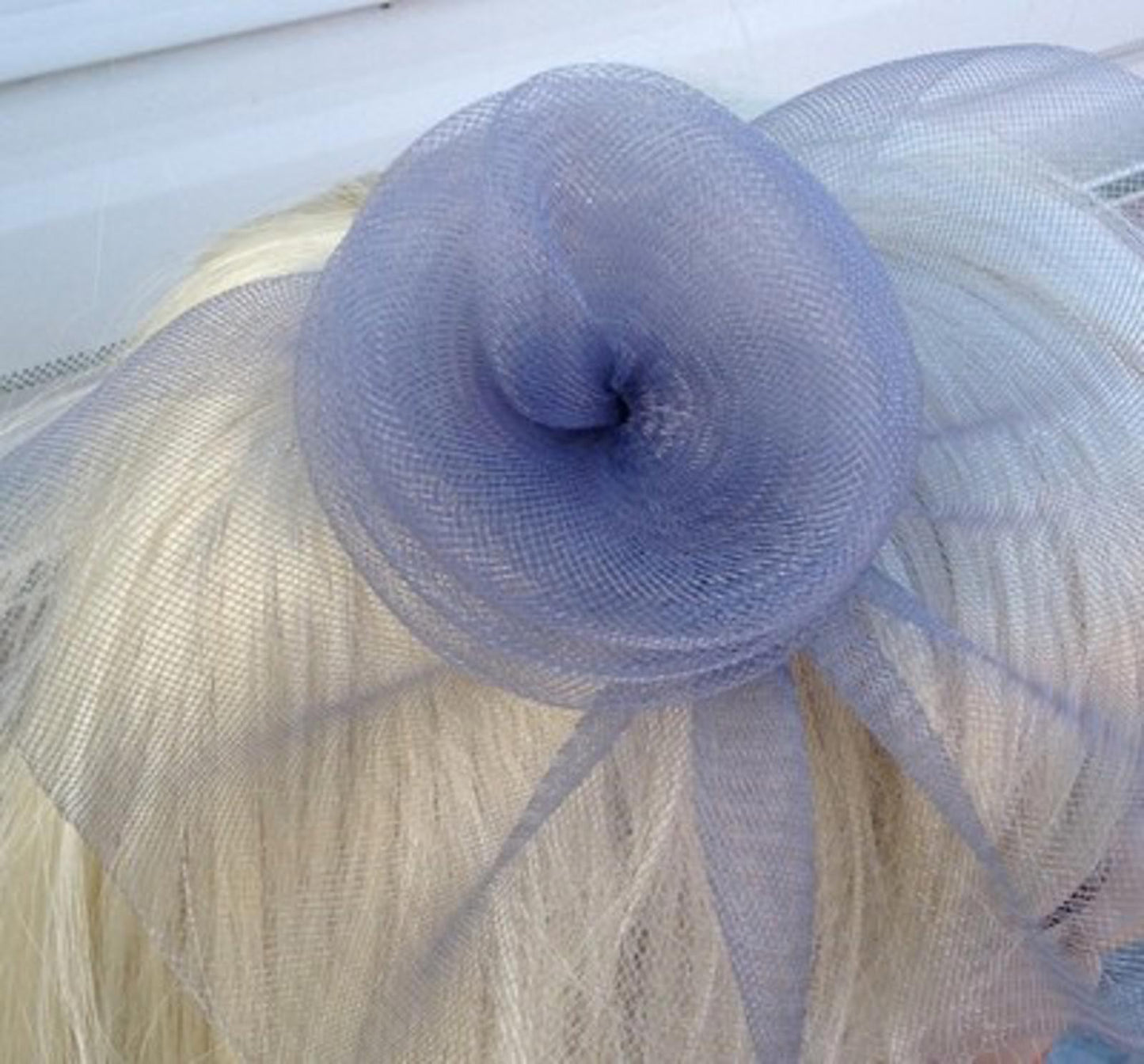 grey fascinator millinery feather brooch clip wedding hat bridal ascot race