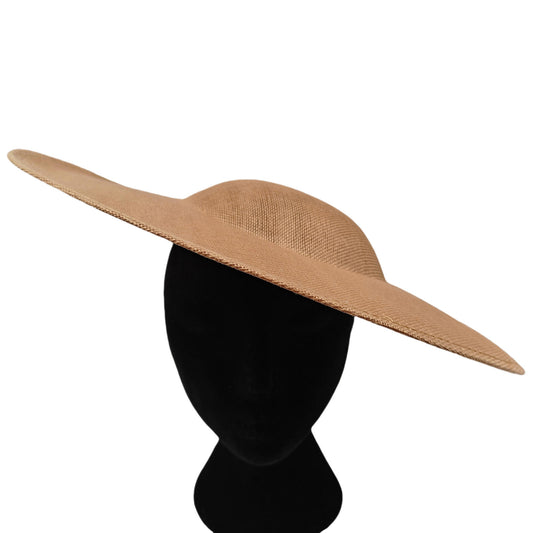beige large wide brim DIY fascinator base wedding hat Kentucky Derby Ascot