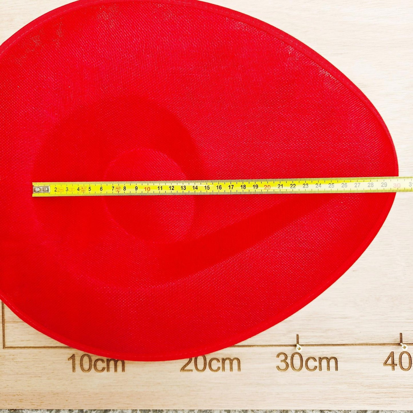 red lace large wide brim DIY fascinator base wedding hat Kentucky Derby Ascot