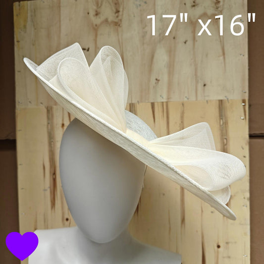 ivory lace fascinator wedding hatinator hat Kentucky Derby Royal Ascot bow