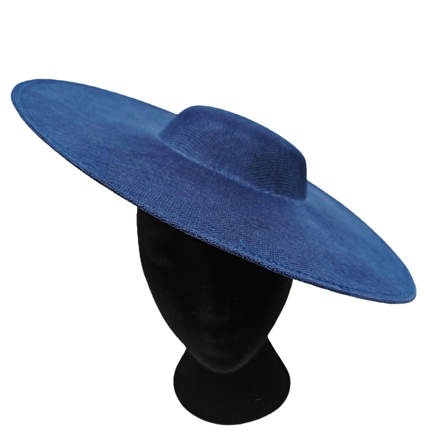 navy blue large wide brim DIY fascinator base wedding hat Kentucky Derby Ascot