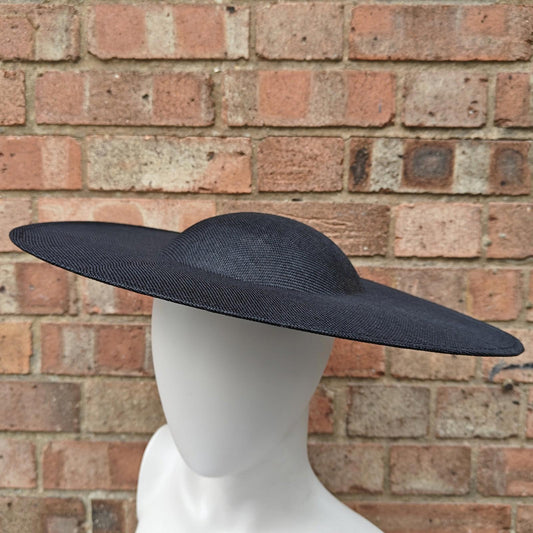 black large wide brim plain hatinator fascinator base wedding hat