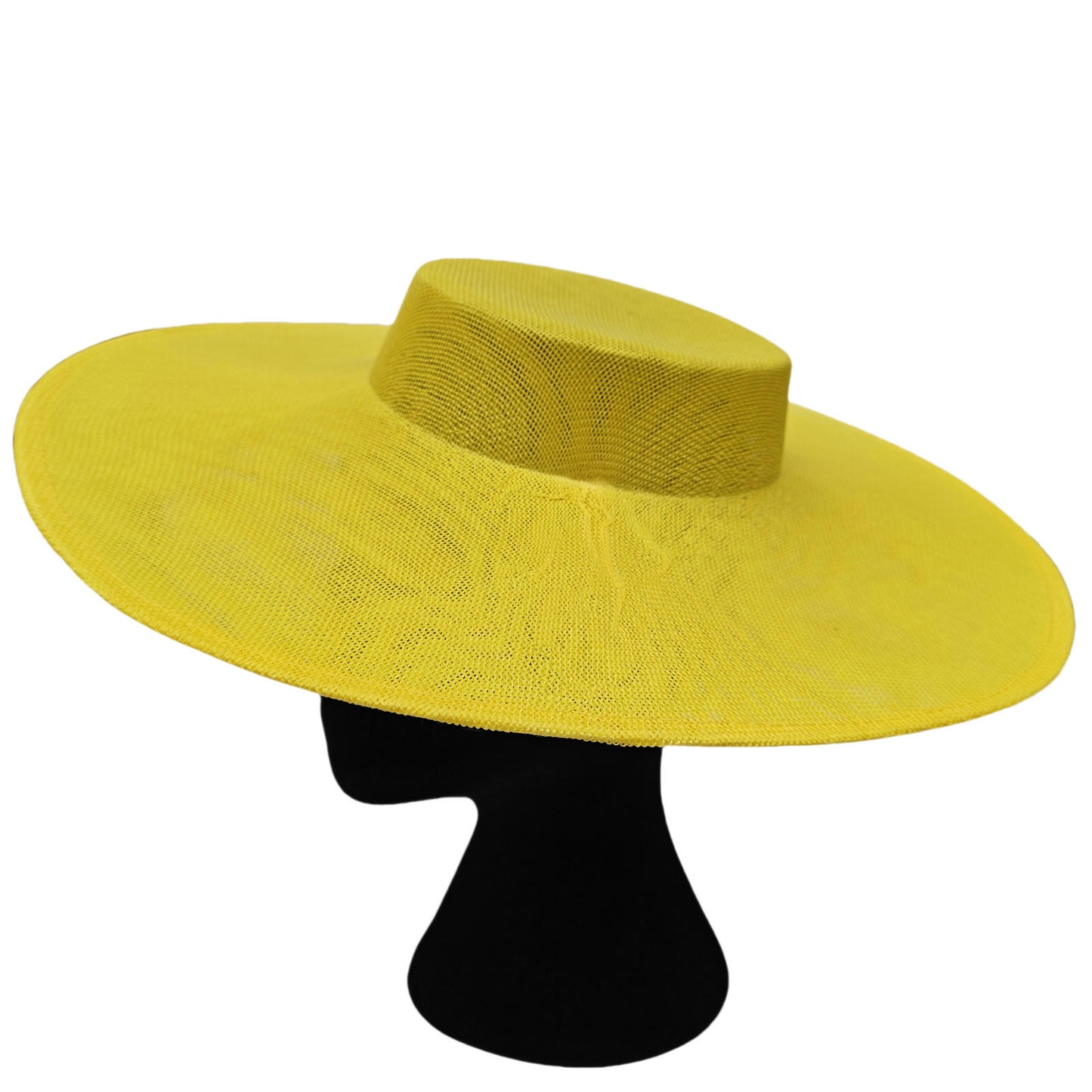 yellow large wide brim DIY fascinator base wedding hat Kentucky Derby Ascot
