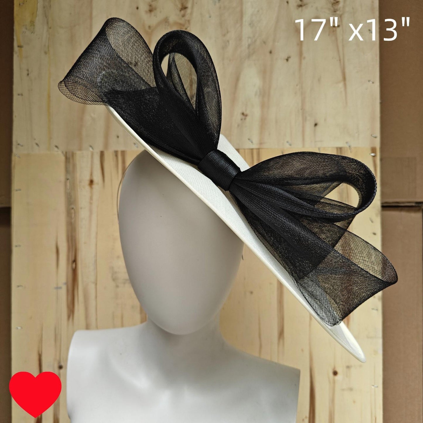 ivory black fascinator wedding hatinator hat Kentucky Derby Royal Ascot bow