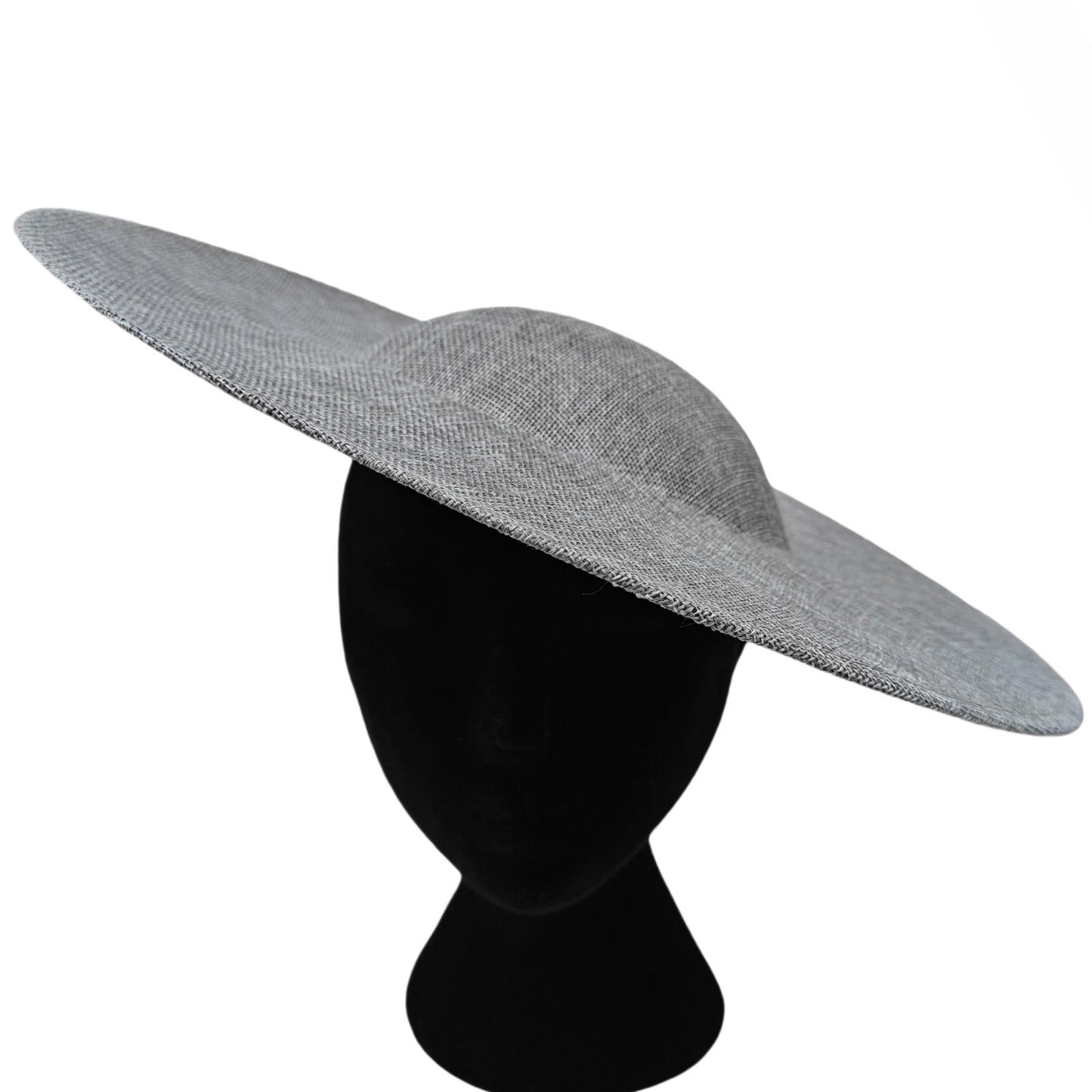 grey large wide brim DIY fascinator base wedding hat Kentucky Derby Ascot