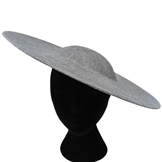 grey large wide brim DIY fascinator base wedding hat Kentucky Derby Ascot