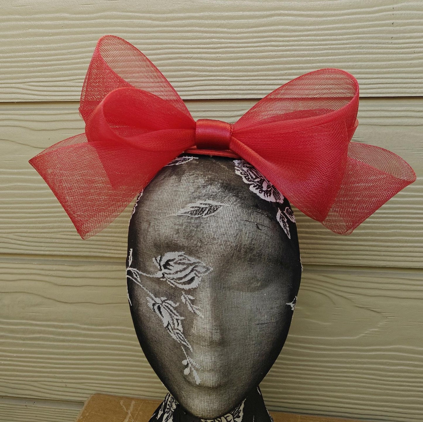 dark red bow hair clip brooch fascinator millinery wedding hat race party