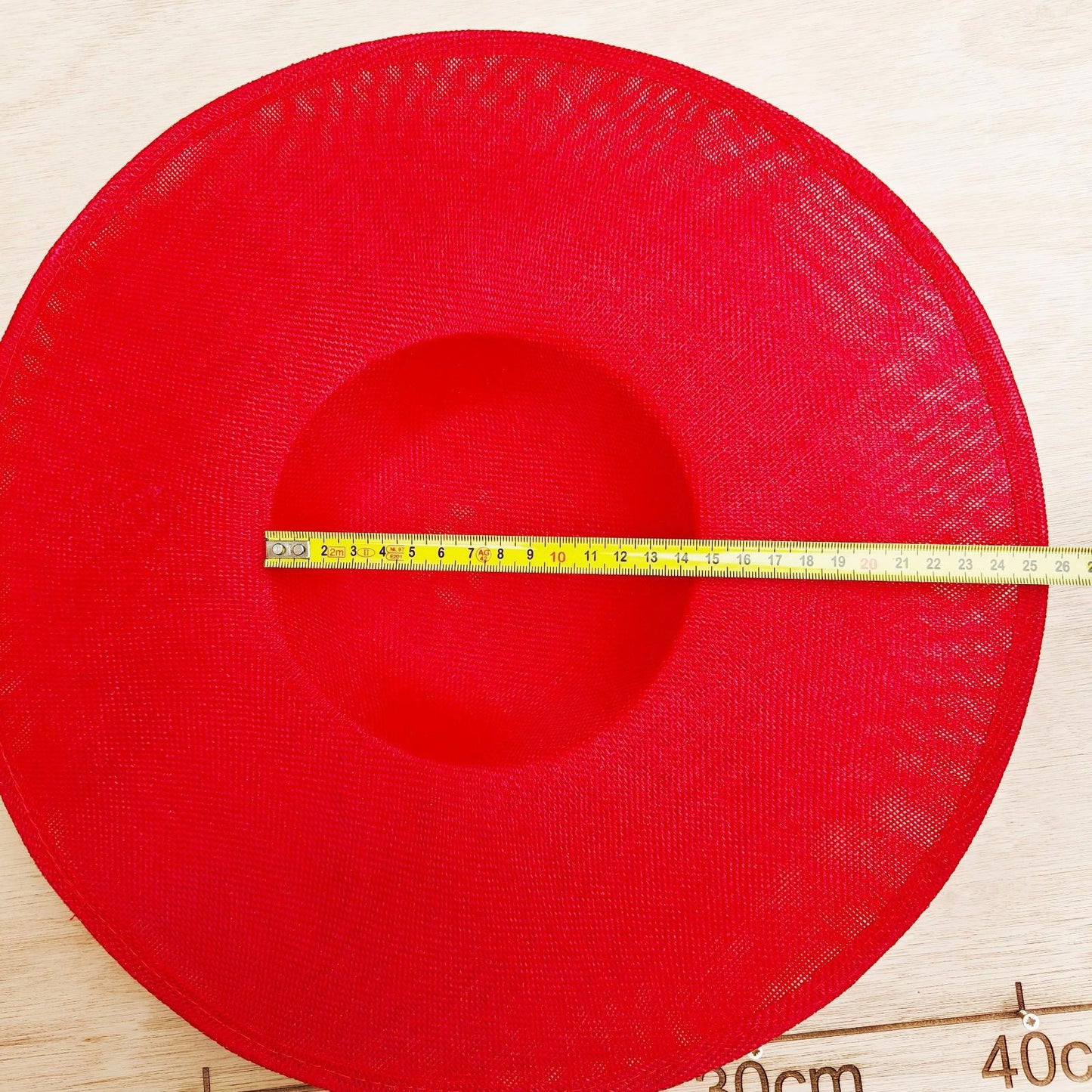 red large wide brim DIY fascinator base wedding hat Kentucky Derby Ascot