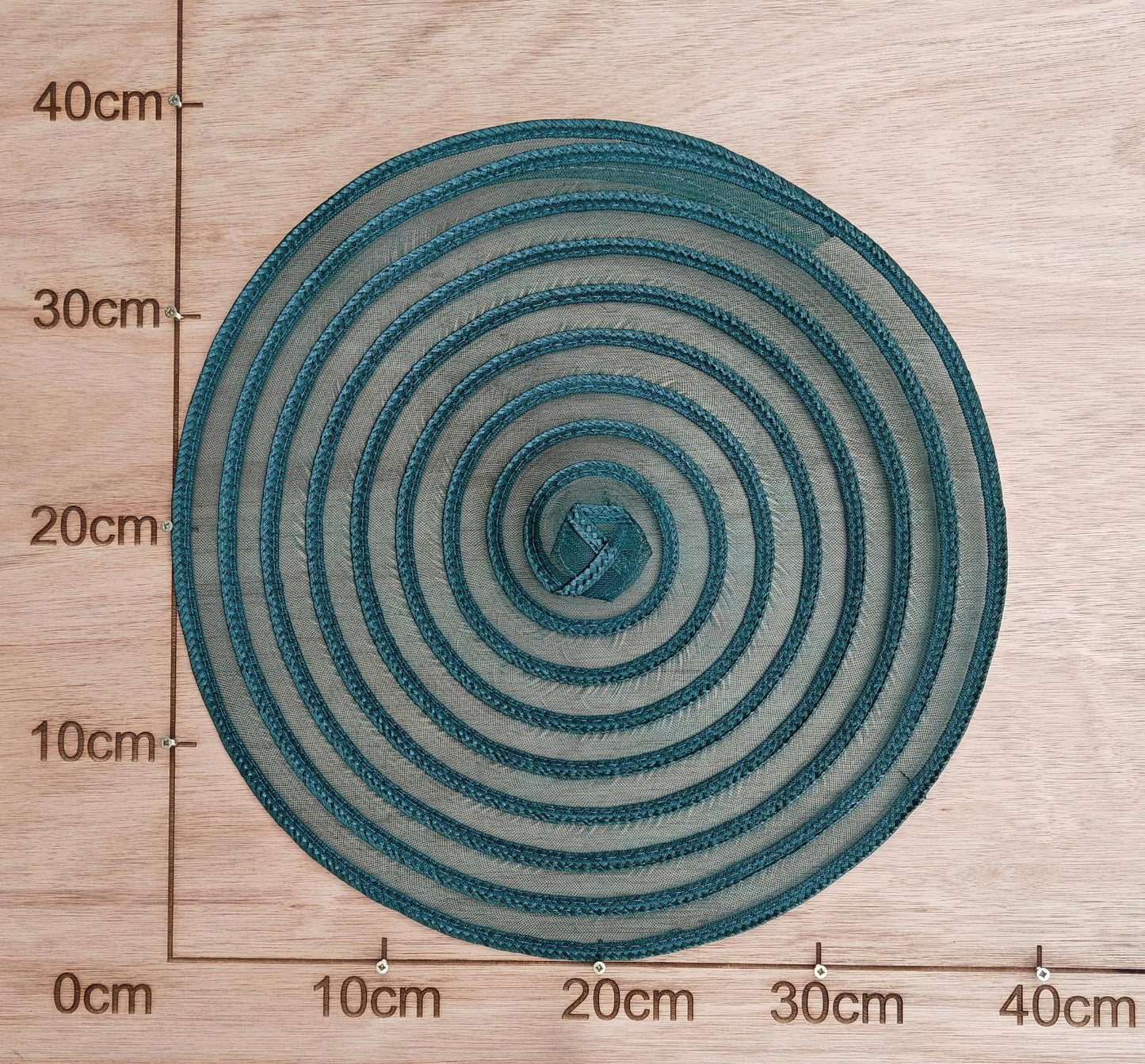 dark green large DIY crinoline straw fascinator craft base disc wedding hat