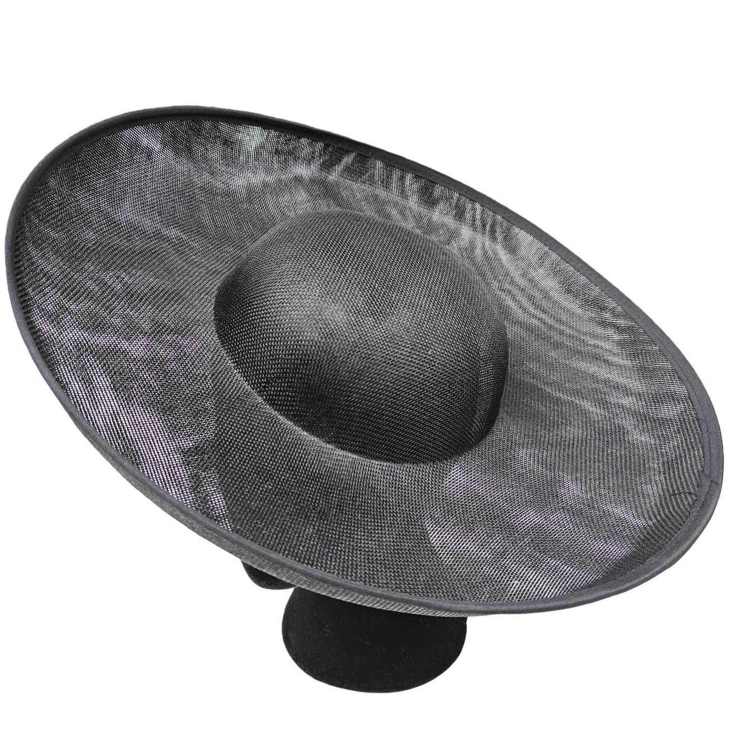 black large wide brim DIY fascinator base wedding hat Kentucky Derby Ascot