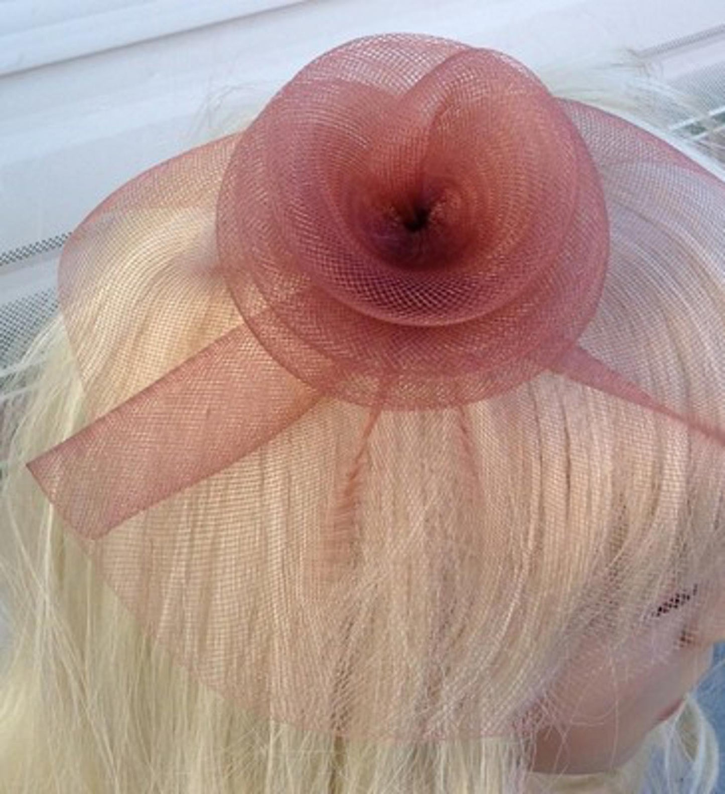 brown tan fascinator millinery feather brooch clip wedding hat bridal ascot race