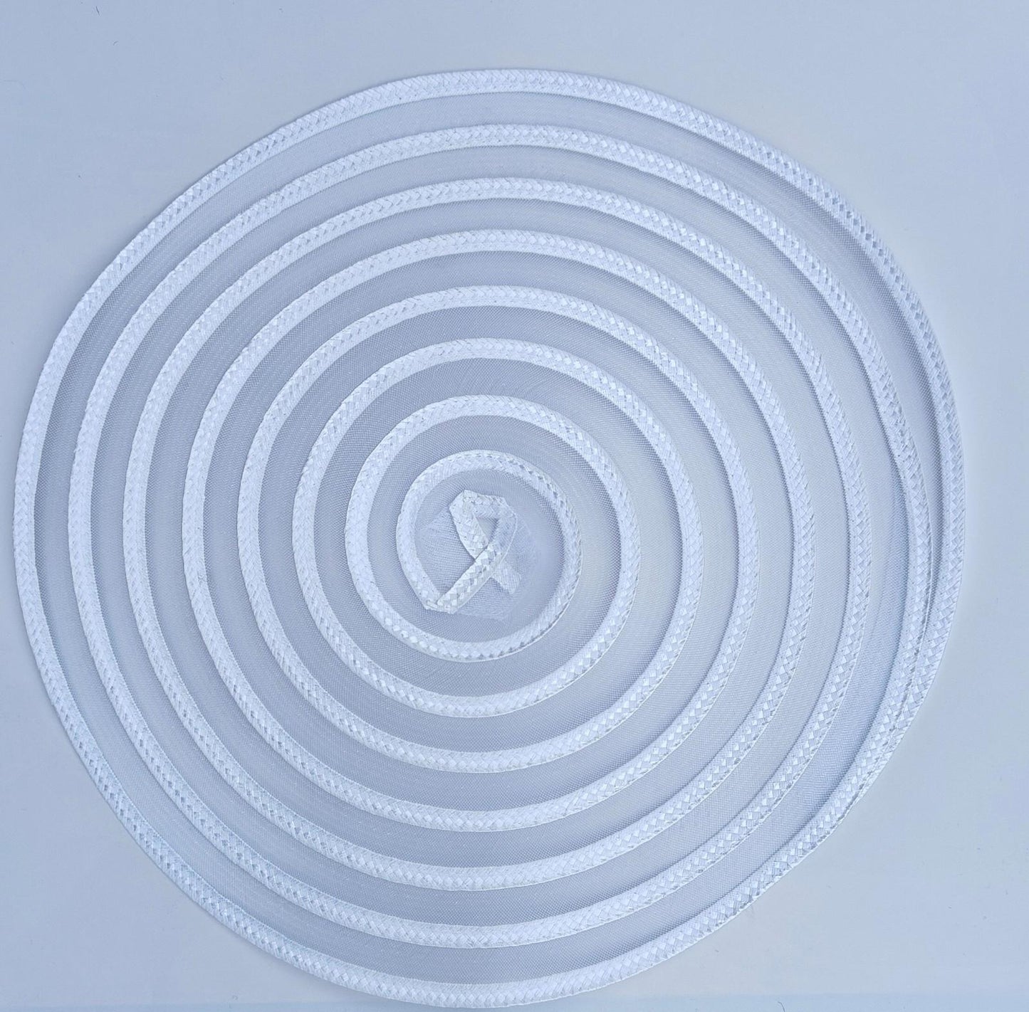 white large DIY crinoline straw fascinator craft base disc wedding hat