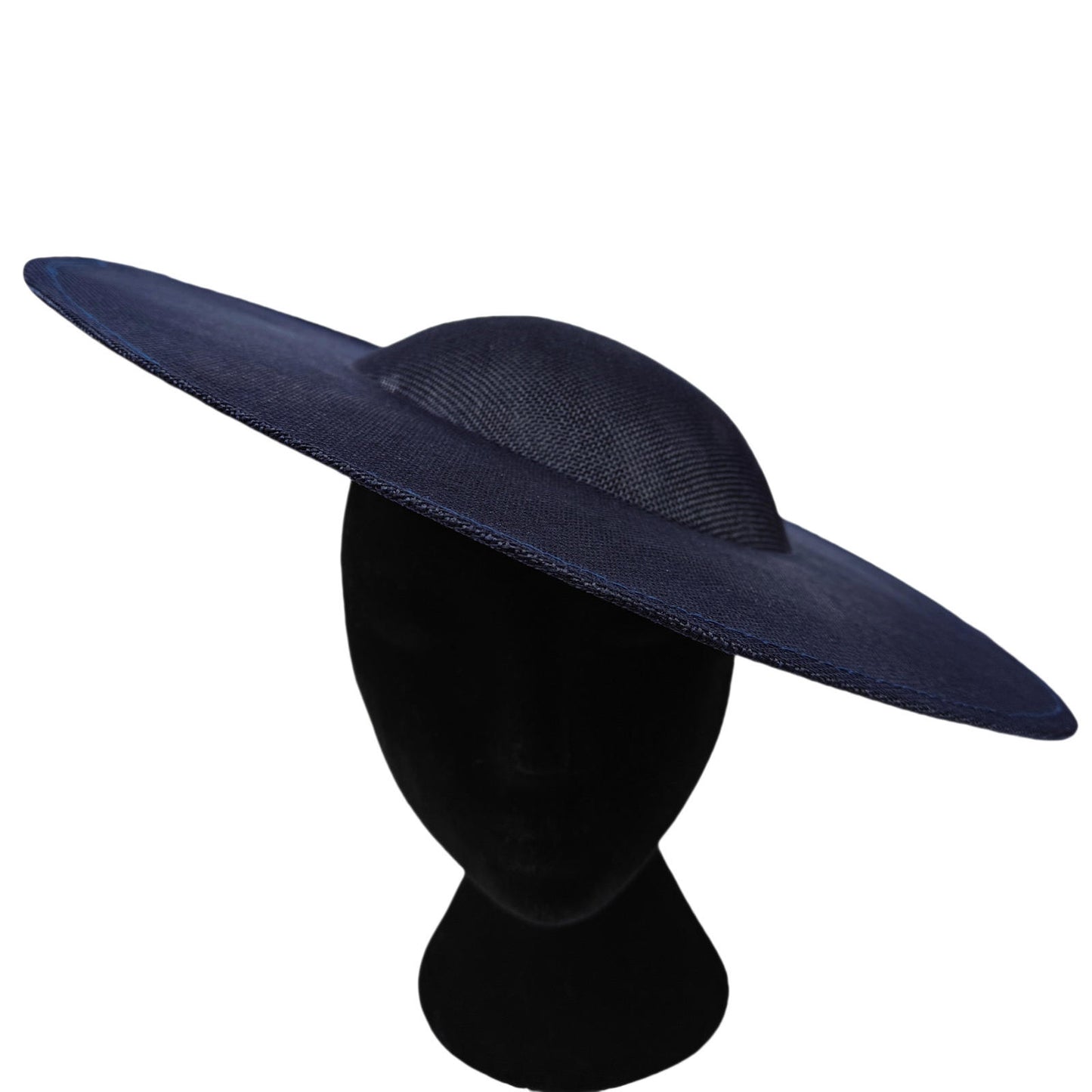 dark navy large wide brim DIY fascinator base wedding hat Kentucky Derby Ascot