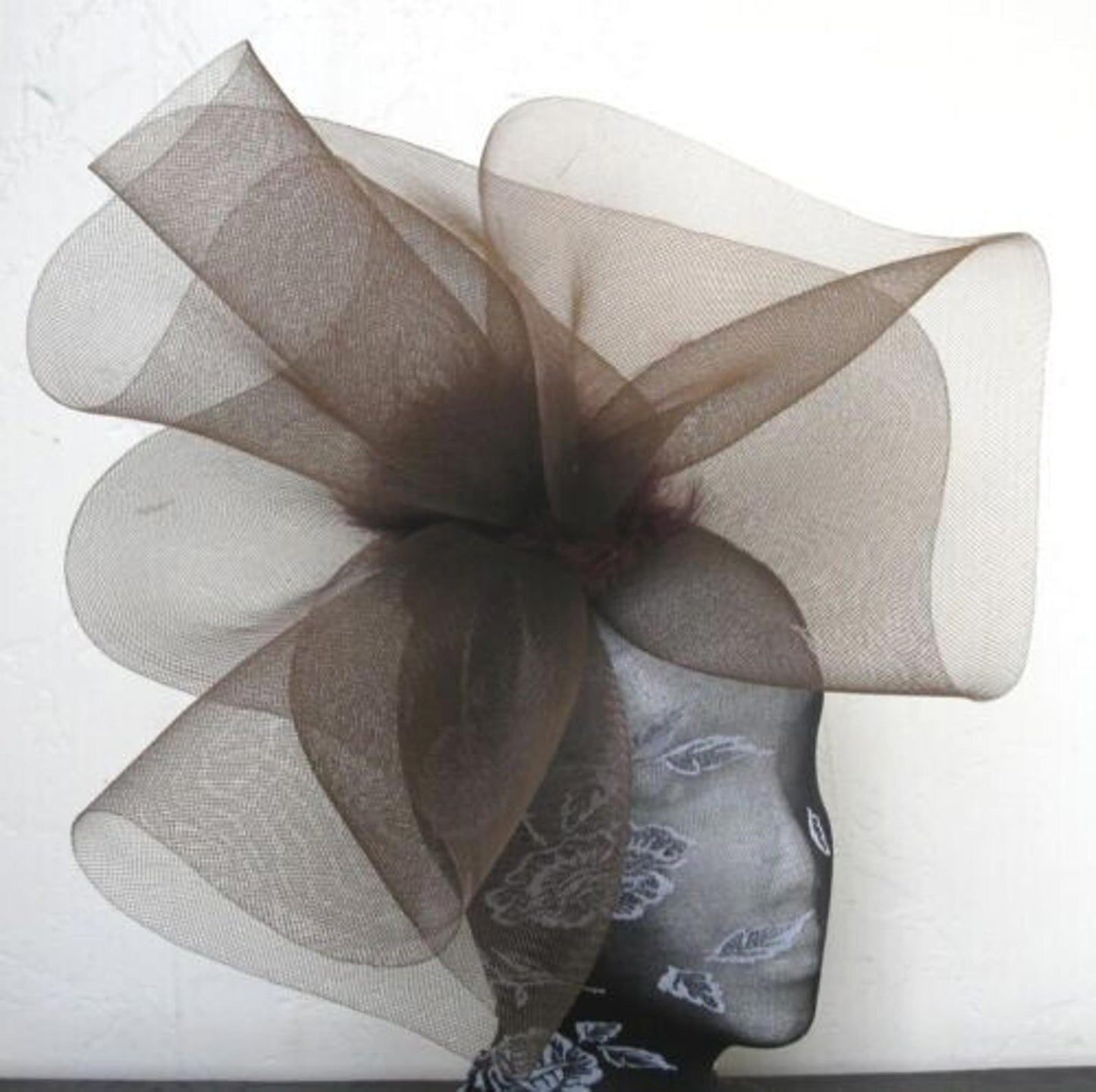 brown headband crin fascinator millinery hat wedding ascot