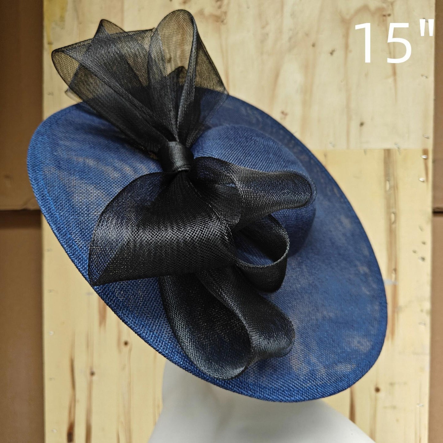navy black fascinator wedding hatinator hat Kentucky Derby Royal Ascot bow