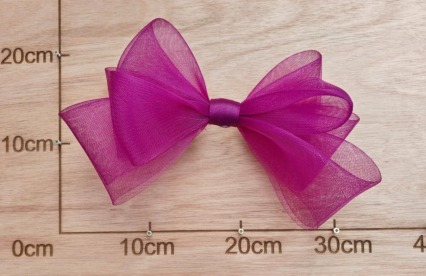 plum pink purple large crinoline bow art craft DIY handmade fascinator hair clip