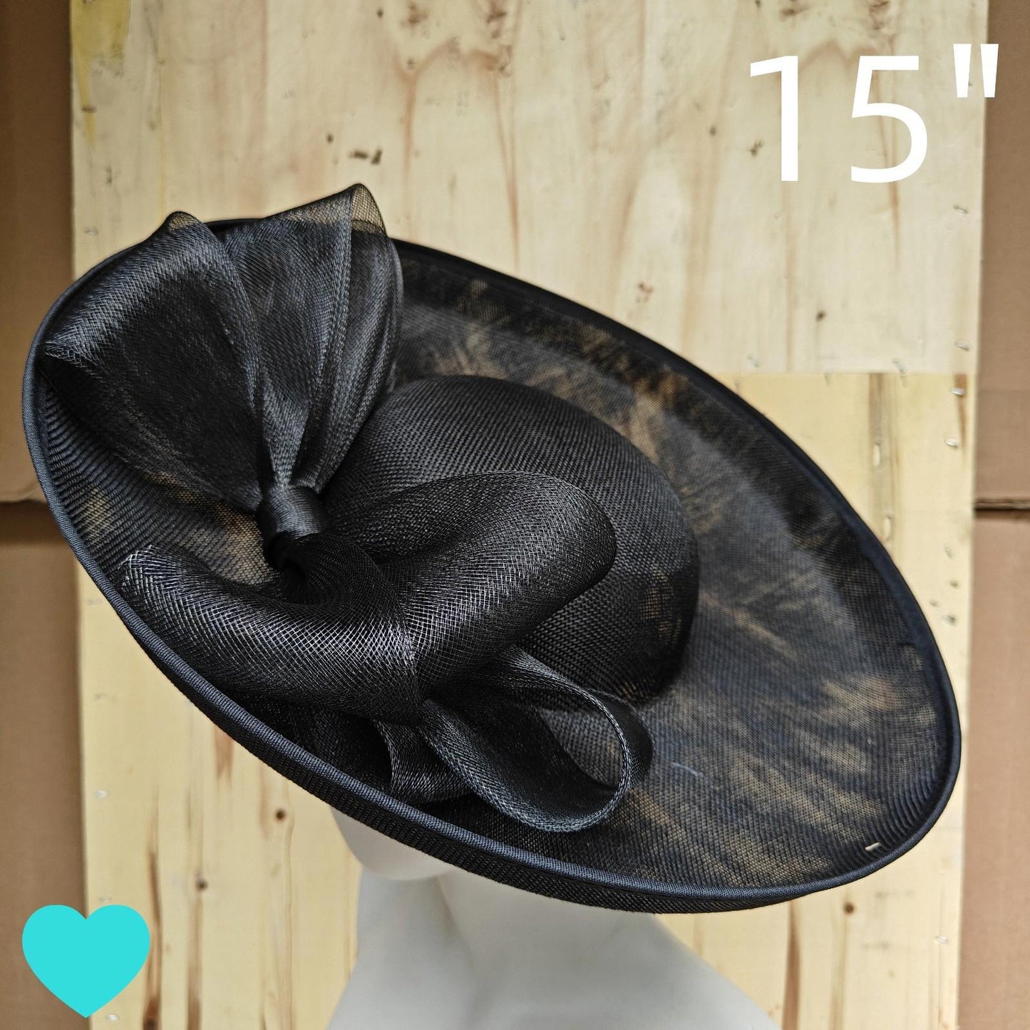 black fascinator wedding hatinator hat Kentucky Derby Royal Ascot bow