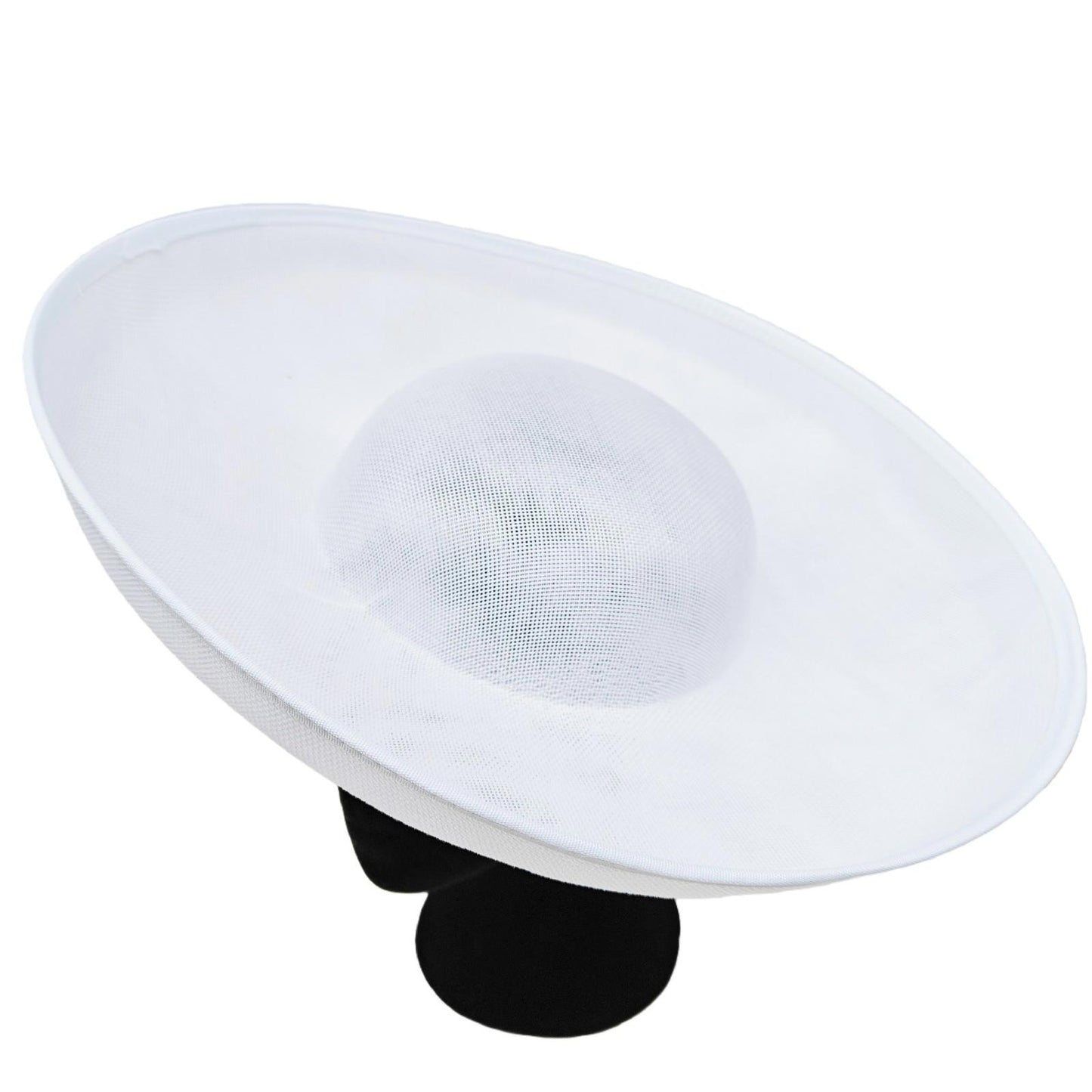 white large wide brim DIY fascinator base wedding hat Kentucky Derby Ascot