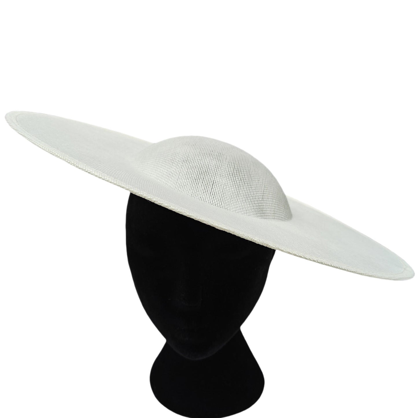 ivory large wide brim DIY fascinator base wedding hat Kentucky Derby Ascot