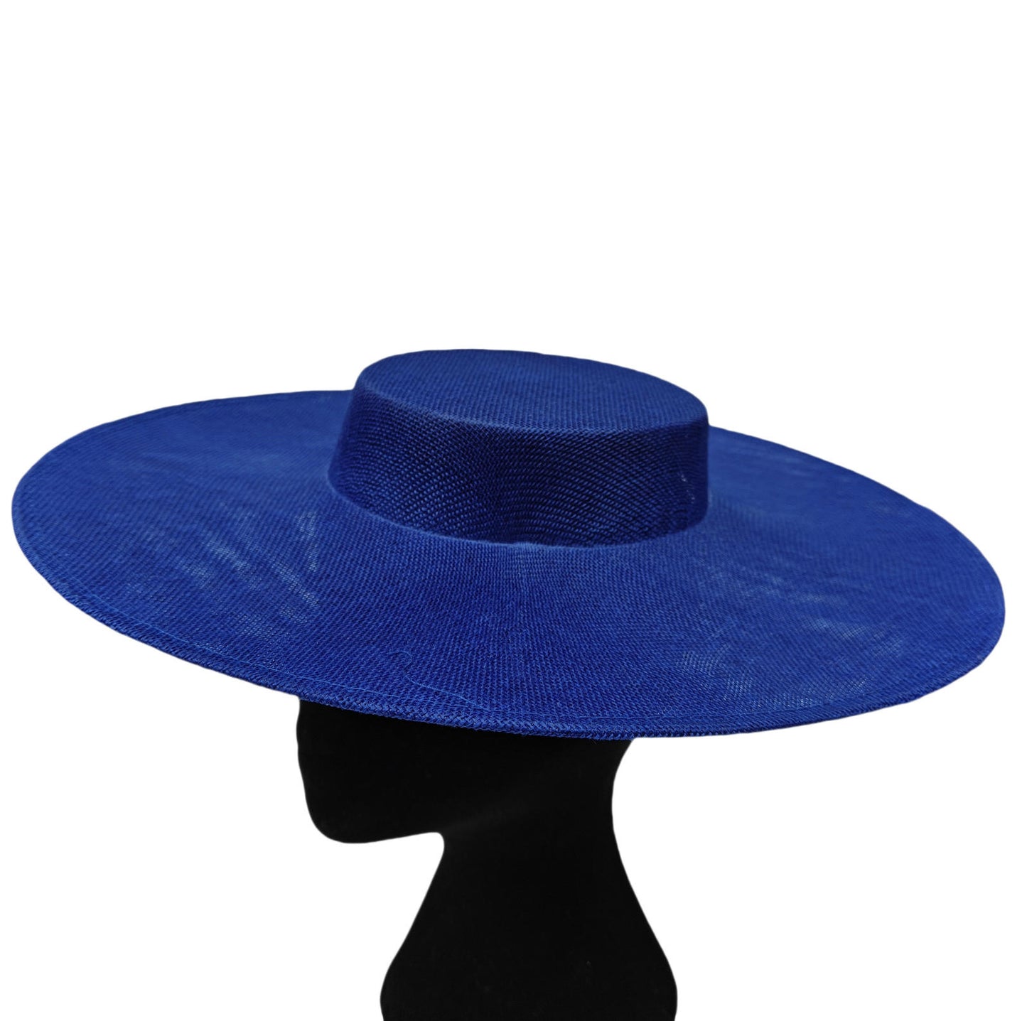 royal blue large wide brim DIY fascinator base wedding hat Kentucky Derby Ascot