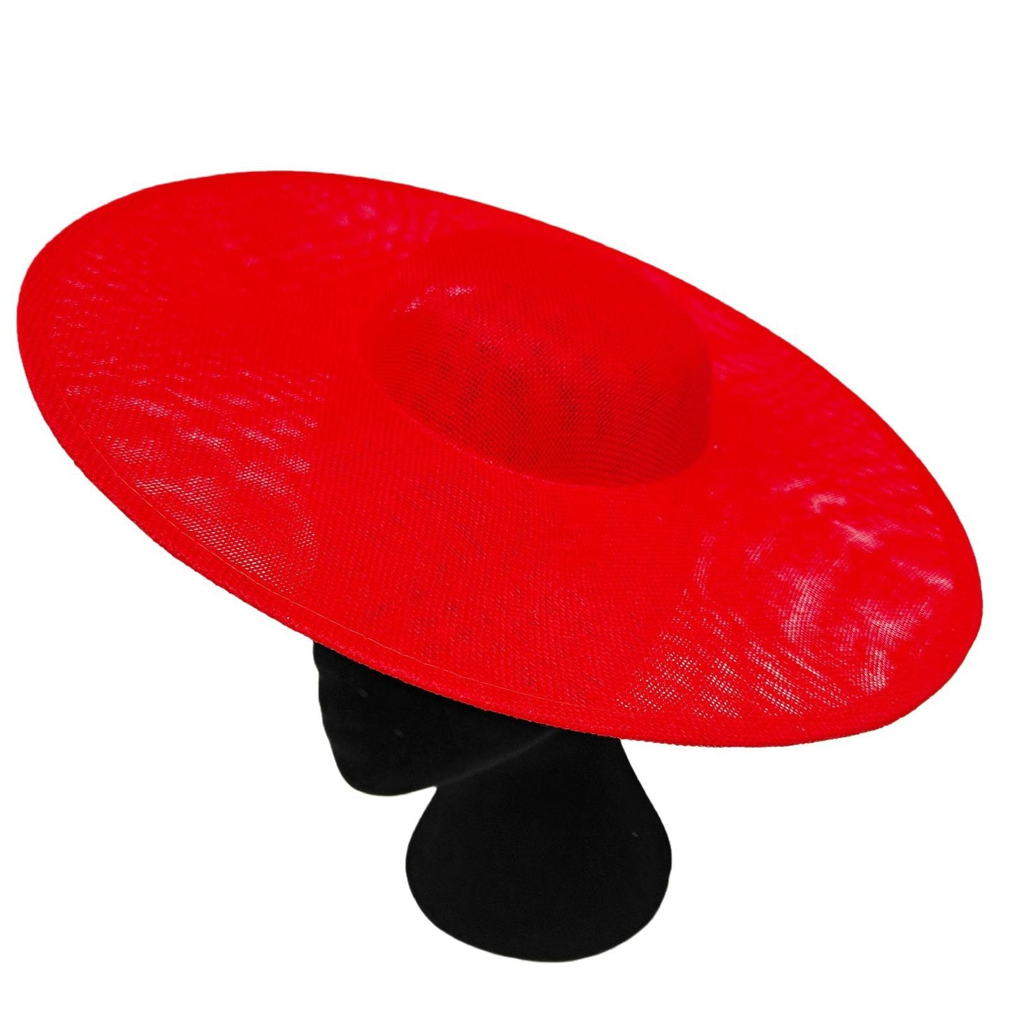 red large wide brim DIY fascinator base wedding hat Kentucky Derby Ascot