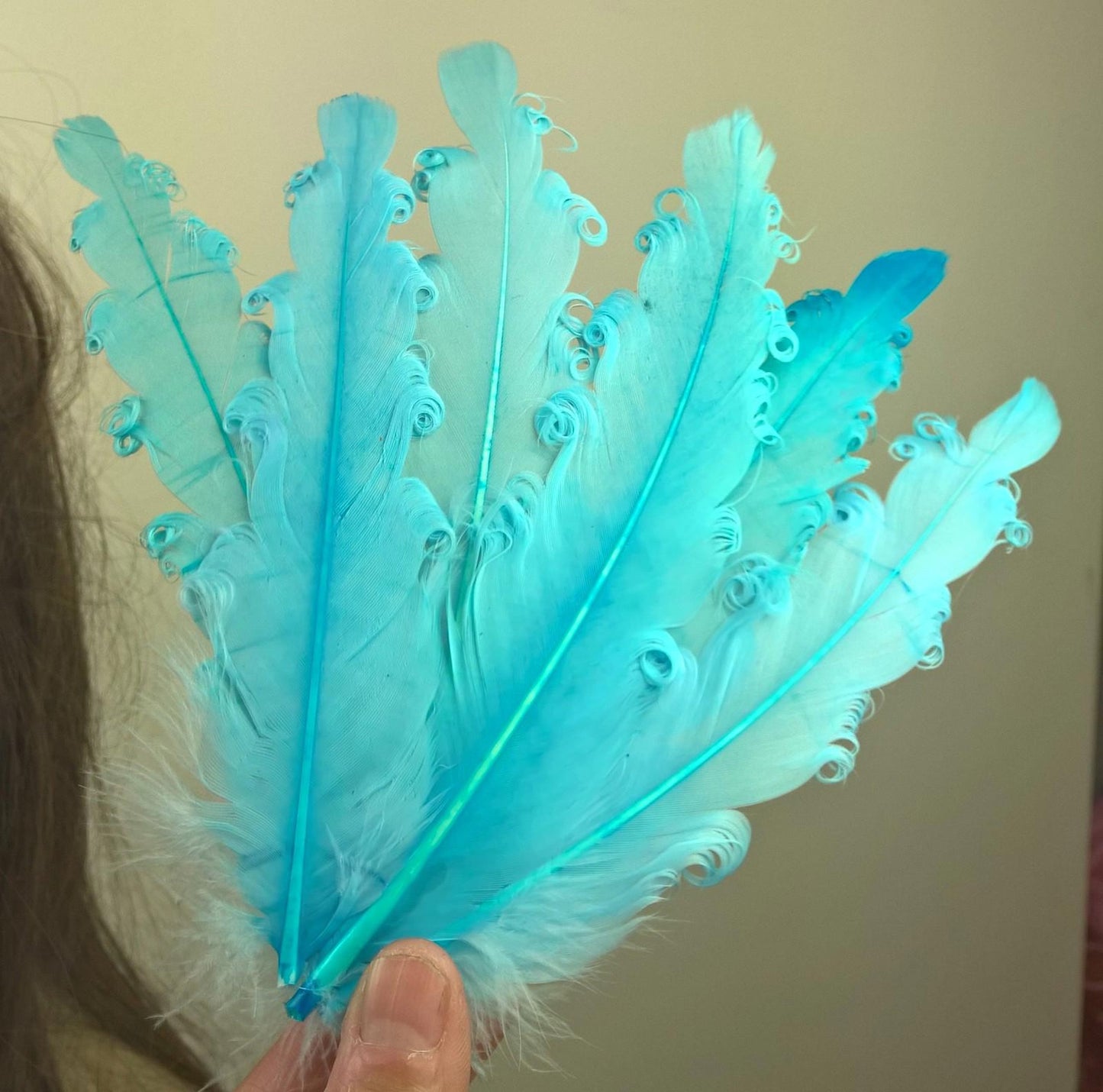 blue feather fascinator millinery hair clip wedding piece ascot race dance 1