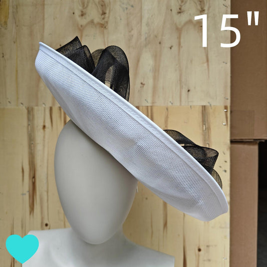 white black fascinator wedding hatinator hat Kentucky Derby Royal Ascot bow