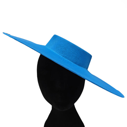 turquoise blue large DIY fascinator base wedding hat Kentucky Derby Royal Ascot