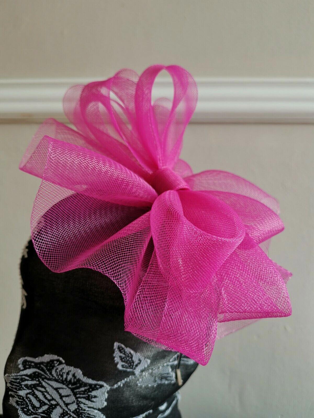 pink fascinator millinery burlesque wedding hat ascot race bridal British