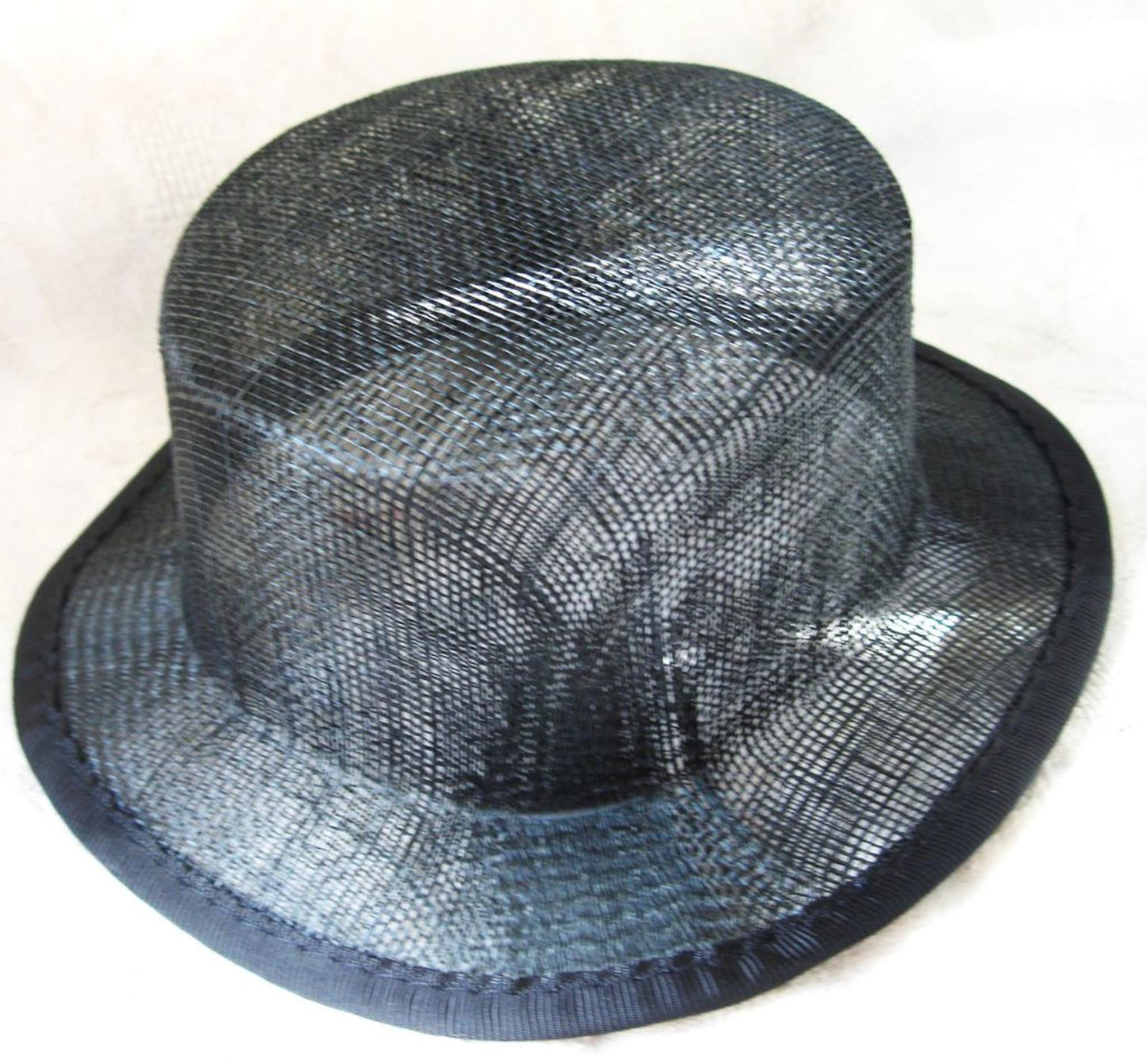 black sinamay mini top hat fascinator millinery base