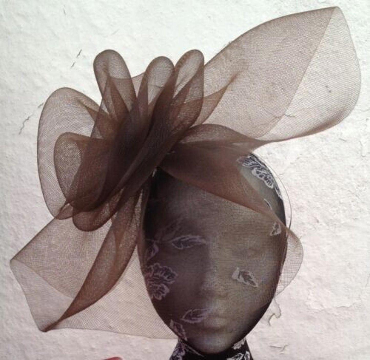 brown headband crin fascinator millinery hat wedding ascot