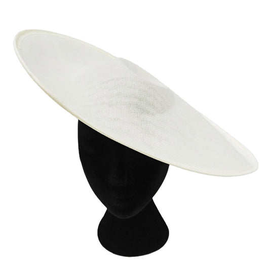 ivory large wide brim DIY fascinator base wedding hat Kentucky Derby Ascot