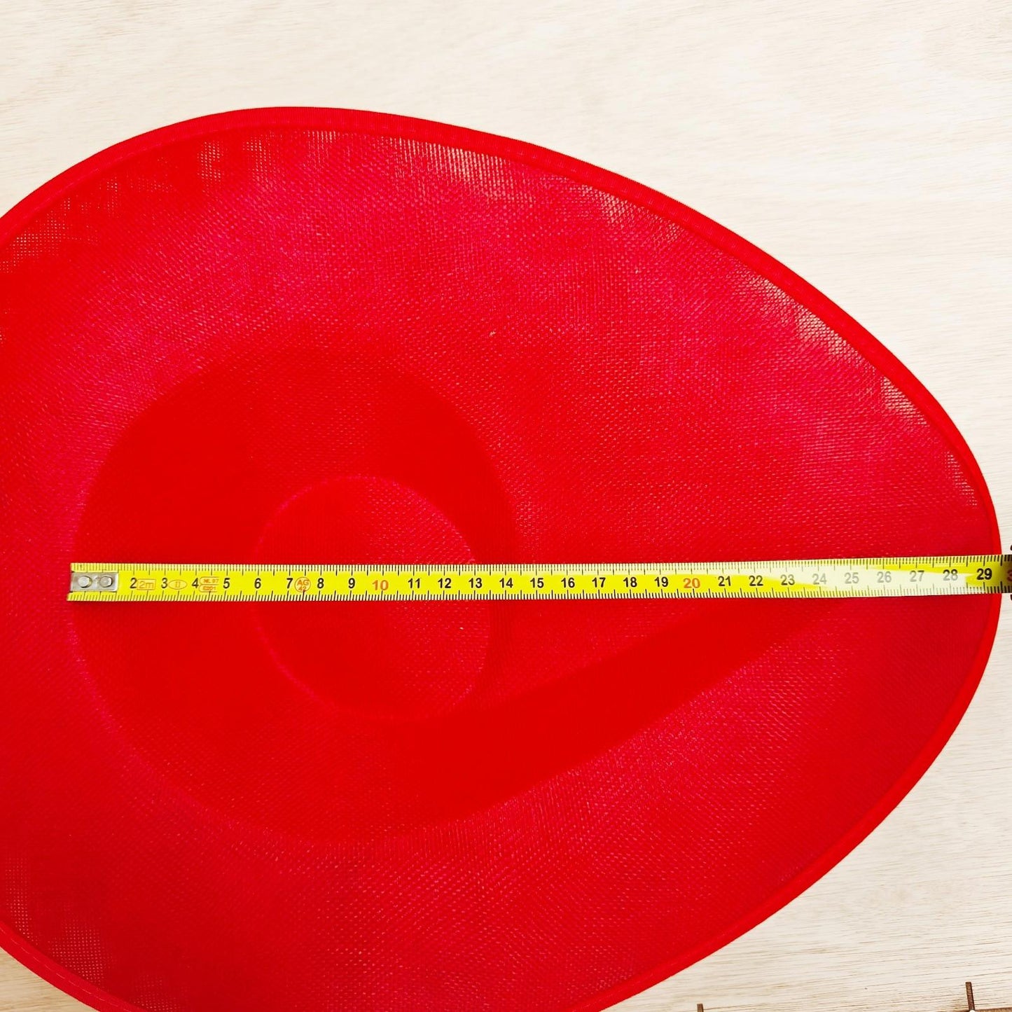 red large wide brim DIY fascinator base wedding hat Kentucky Derby Ascot